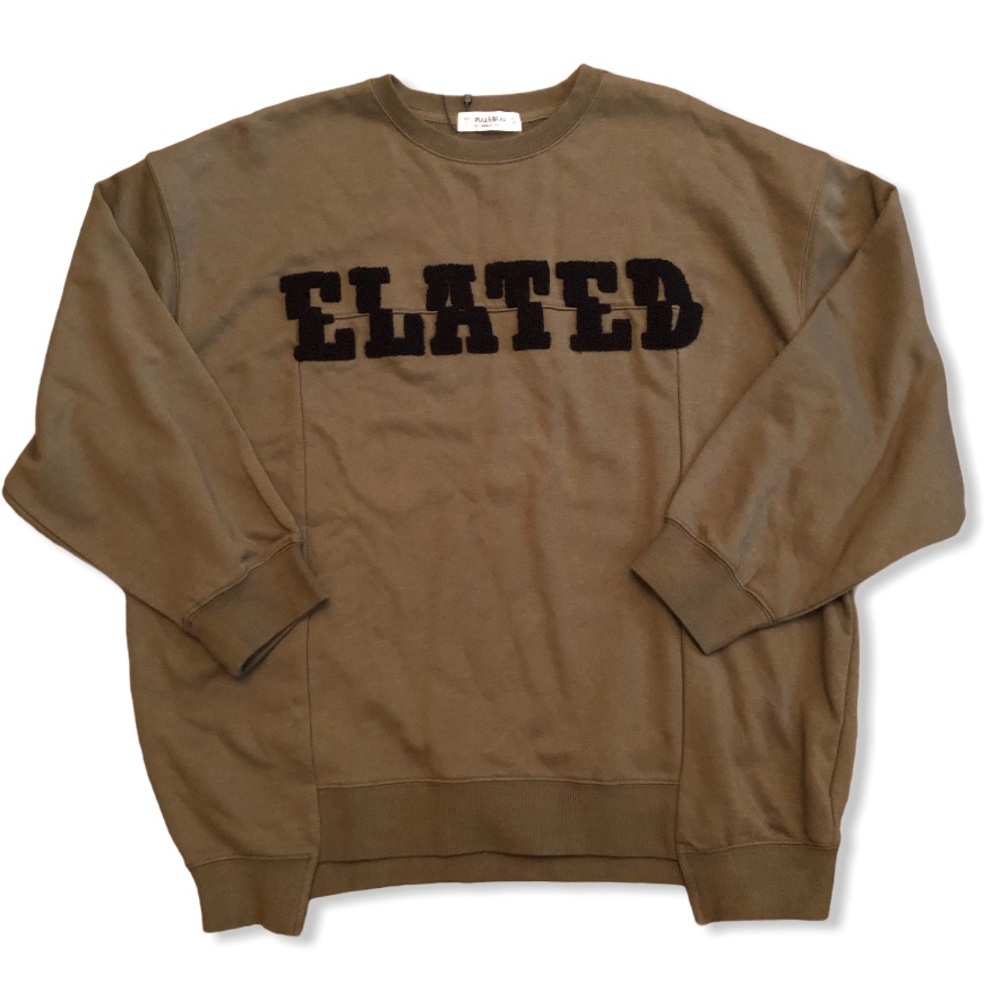 Elated Cropped Sweater Pull & Bear Olive